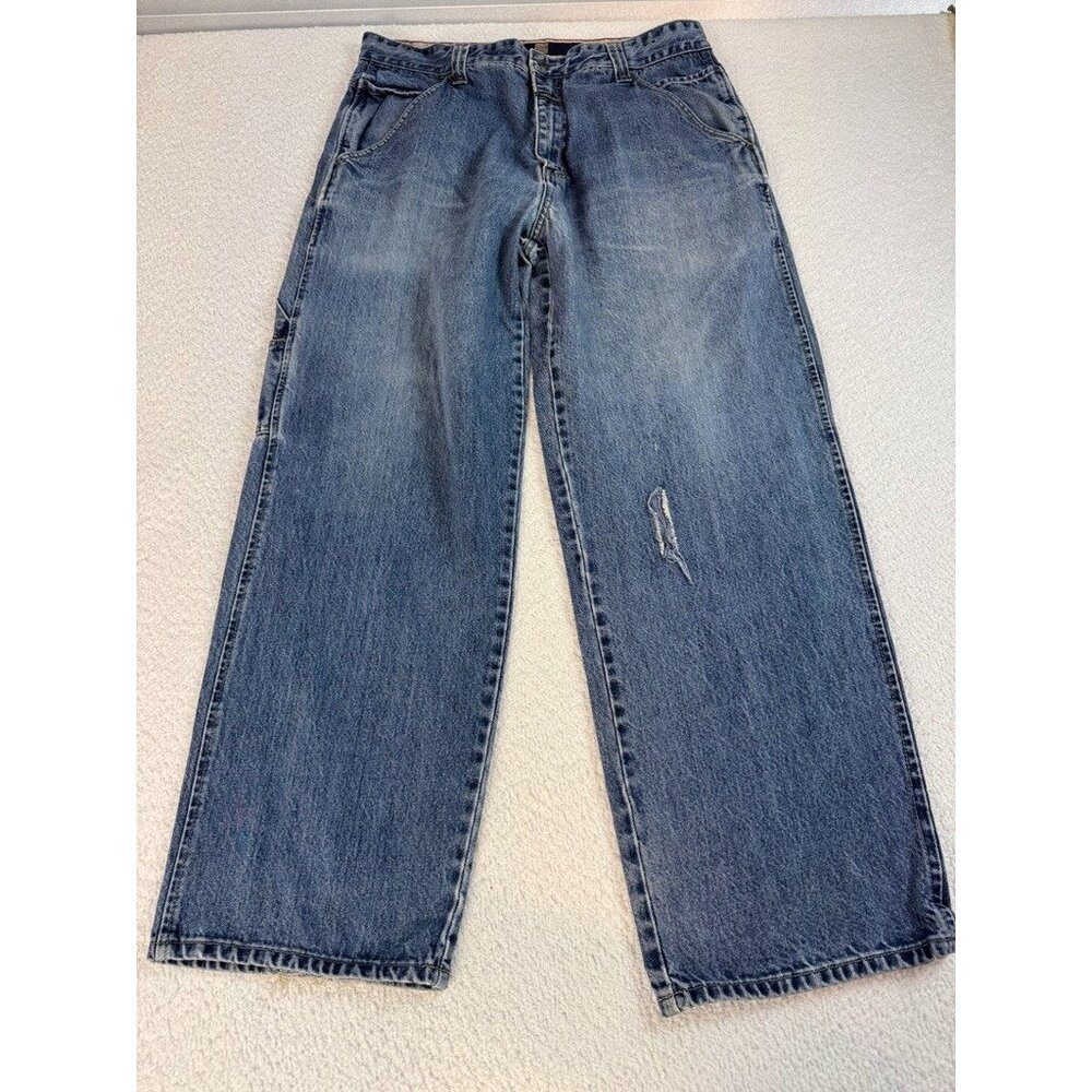 Le Jean De Marithe Francois Girbaud Mens High Rise Blue Carpenter Denim Jeans 36